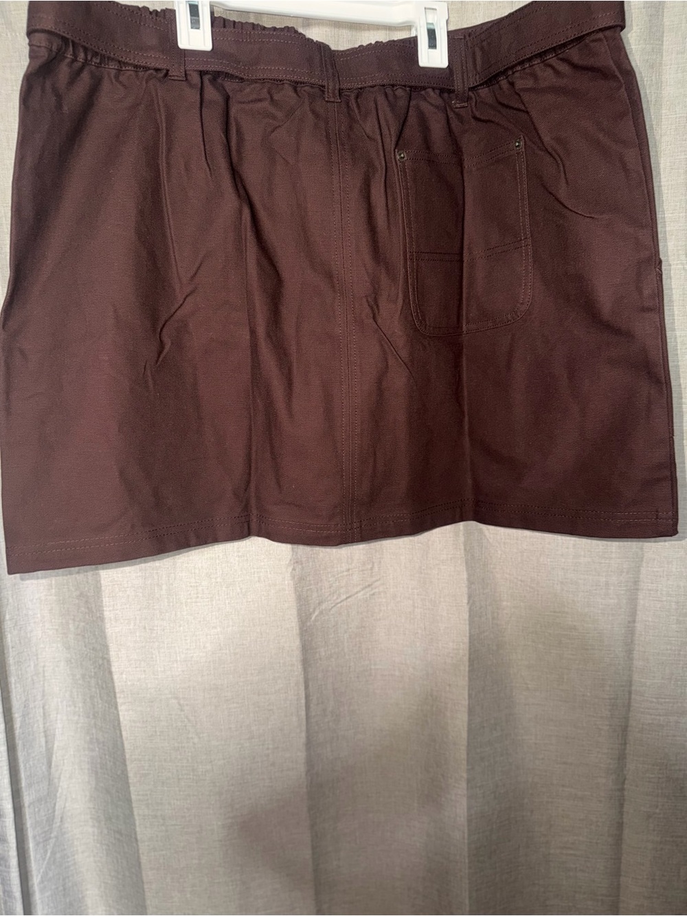 Woolrich Belted Mini Skirt Dark Brown 1X NWT $40